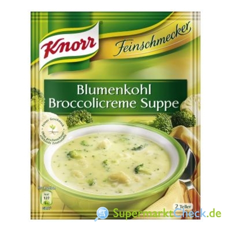 Foto von Knorr Feinschmecker Blumenkohl Broccolicreme Suppe