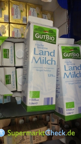 Foto von Gut Bio Frische fettarme Bio Landmilch