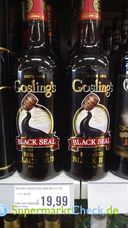 Foto von Goslings Black Seal Bermuda Black Rum
