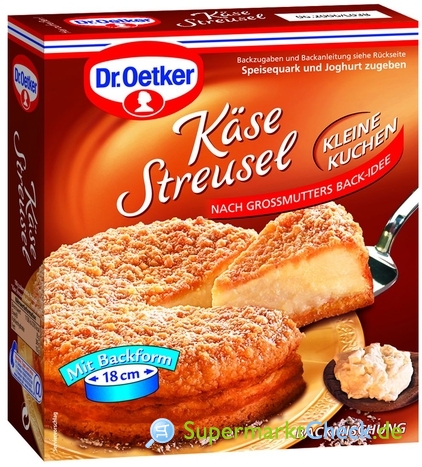 Foto von Dr. Oetker Käse Streusel kleine Kuchen