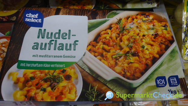 chef select Nudelauflauf mit Gemüse: Kalorien & Nutri-Score mediterranem Preis, Angebote