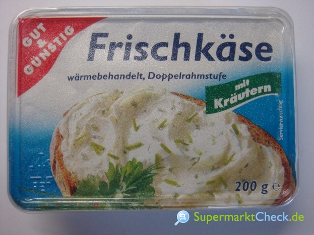 Gut &amp; Günstig Frischkäse mit Kräutern: Preis, Angebote, Kalorien ...
