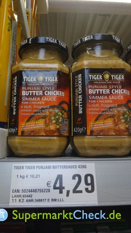 Foto von Tiger Tiger Punjabi Butter Chicken Sauce