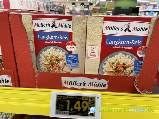 Foto von Müllers Mühle Minuten Spitzen Langkorn Reis