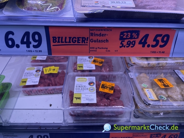 Metzgerfrisch Frisches Rindergulasch: Preis, Angebote & Bewertungen