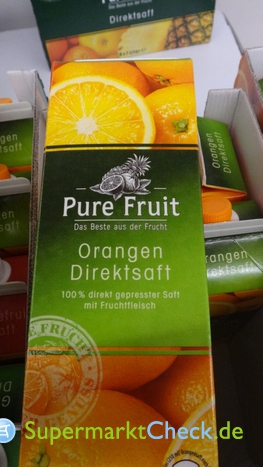 Foto von Pure Fruit Orangen Direktsaft