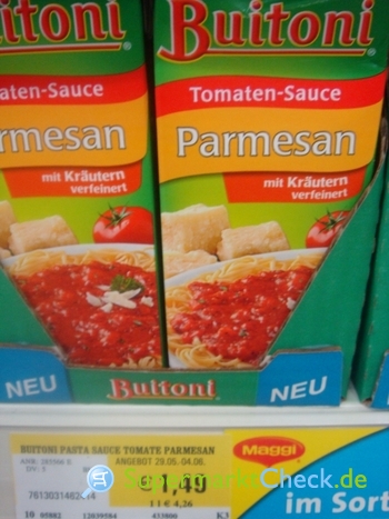 Foto von Buitoni Tomaten-Sauce Parmesan
