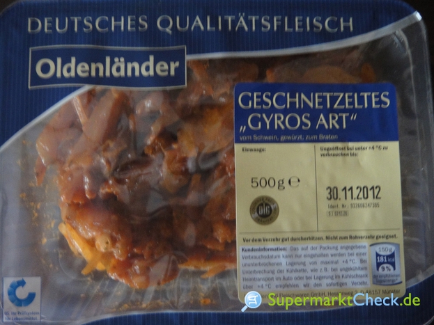 & Oldenländer Nutri-Score Kalorien Art: Preis, Angebote, Gyros Geschnetzeltes