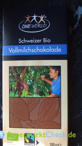 Foto von One World Schweizer Bio Vollmilchschokolade