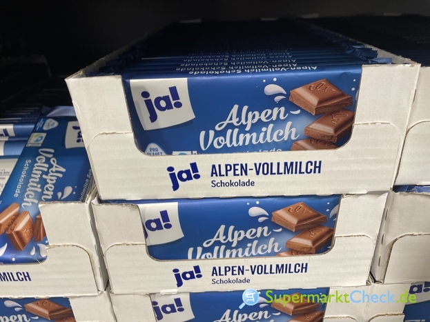 Foto von ja! Alpenvollmilch Schokolade 100g