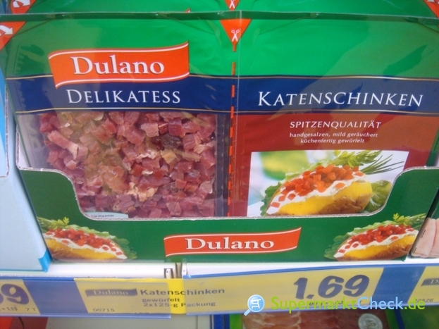 Dulano Delikatess Nutri-Score Kalorien & 2 g: Angebote, 125 x Preis, Katenschinken