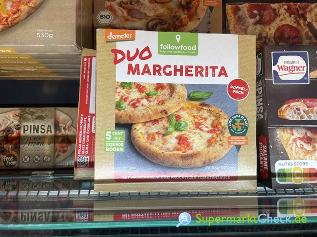 Foto von followfood DUO Margherita Pizza 390g, 2 Stück