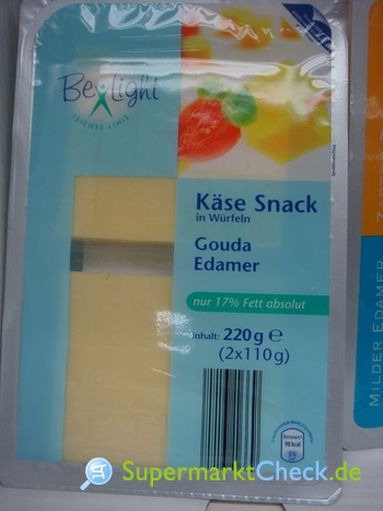 Gouda 17% Würfeln & Be Bewertungen Light Angebote (2 Käse 110g), Fett: Snack in Preis, x Edamer
