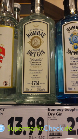 Foto von Bombay The Original Dry Gin 
