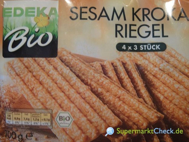 Edeka Bio Wertkost Riegel Sesam Krokant: Preis, Angebote, Kalorien ...