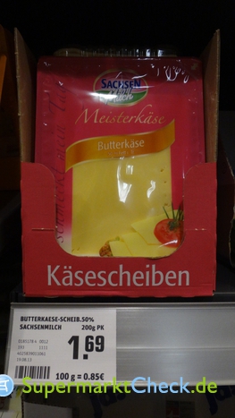 Foto von Sachsenmilch Meisterkäse Butterkäse 